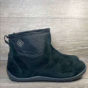 Columbia Omni-Heat Shorty Waterproof Black Suede Women’s Sz 9 Winter Snow Boots